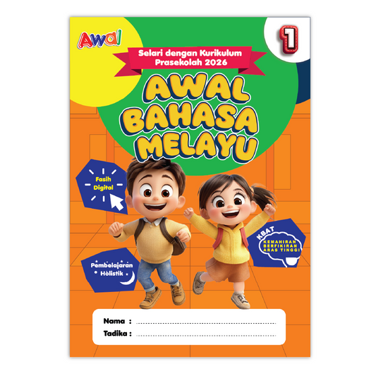 Buku Aktiviti Prasekolah Awal Bahasa Melayu 1 | Selari Kurikulum Prasekolah 2026