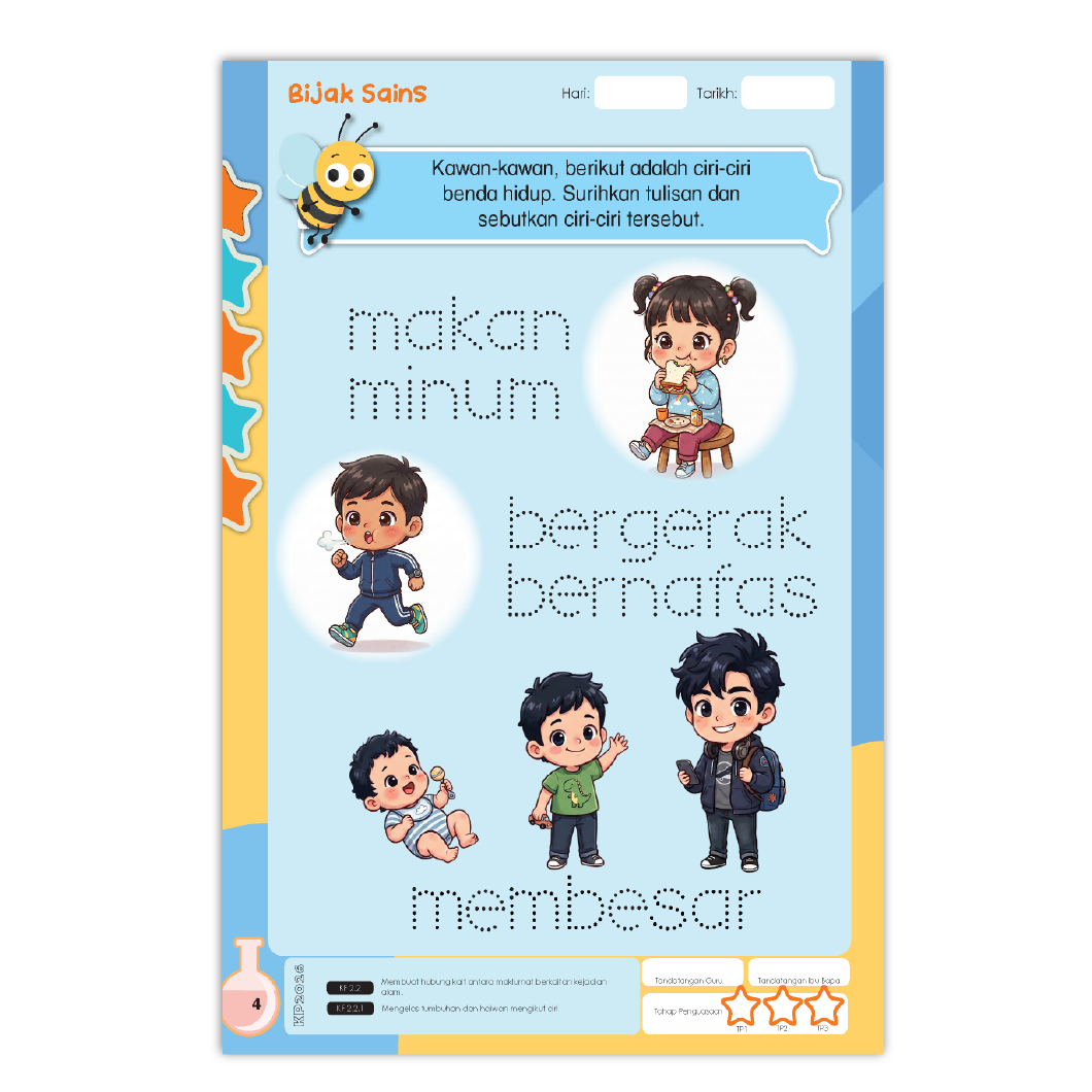 Buku Aktiviti Prasekolah Bijak Sains 2 | Selari Kurikulum Prasekolah 2026