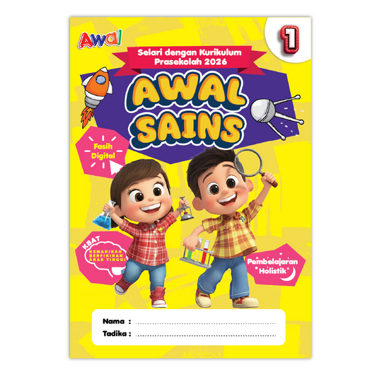 Buku Aktiviti Prasekolah Awal Sains 1 | Selari Kurikulum Prasekolah 2026