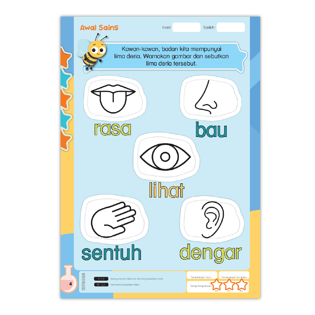 Buku Aktiviti Prasekolah Awal Sains 1 | Selari Kurikulum Prasekolah 2026