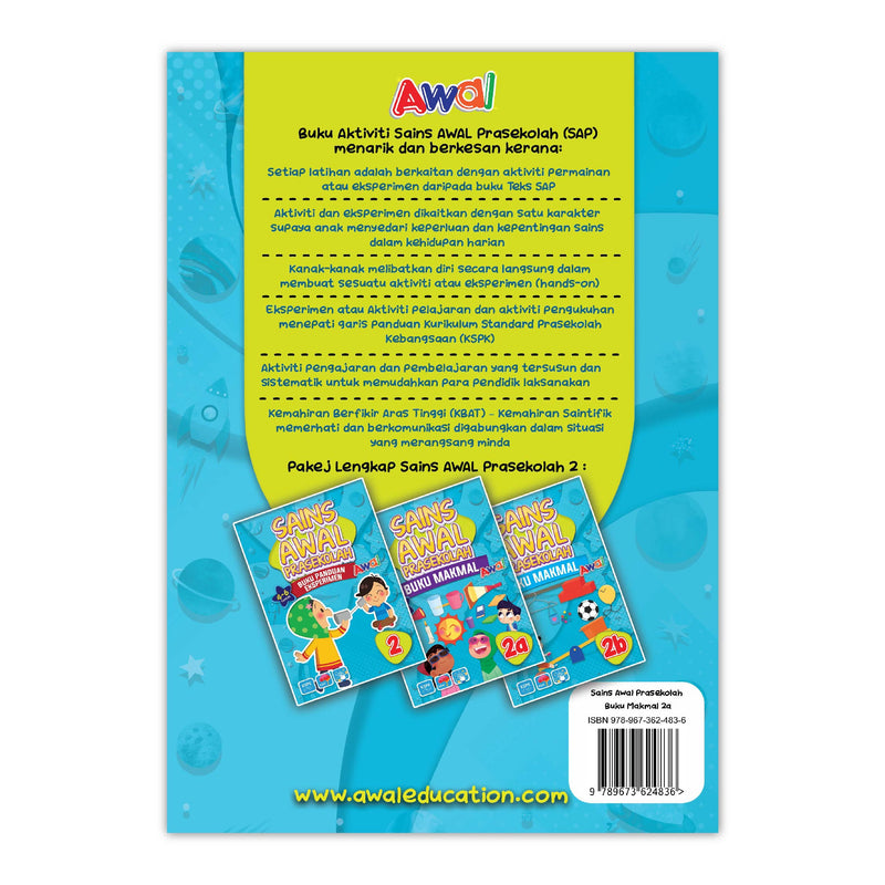 Sains Awal Prasekolah (4-6 Tahun) - Buku Makmal 2A