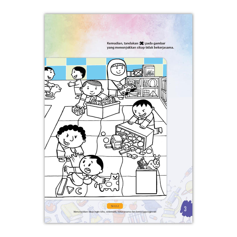 Sains Awal Prasekolah (4-6 Tahun) - Buku Makmal 3A