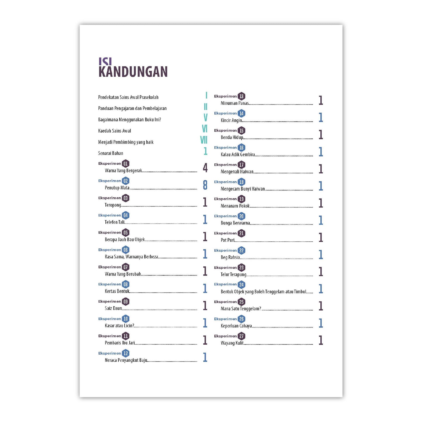 Sains Awal Prasekolah (4-6 Tahun) - Buku Panduan Eksperimen 2