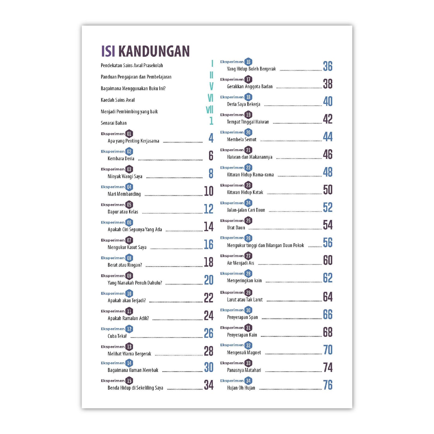 Sains Awal Prasekolah (4-6 Tahun) - Buku Panduan Eksperimen 3