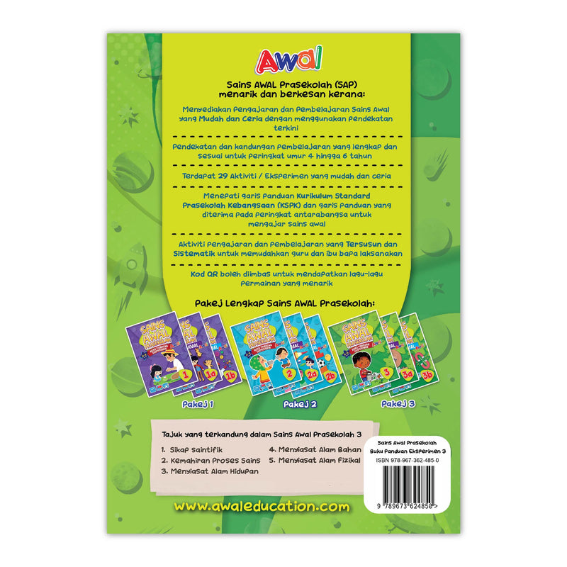 Sains Awal Prasekolah (4-6 Tahun) - Buku Panduan Eksperimen 3