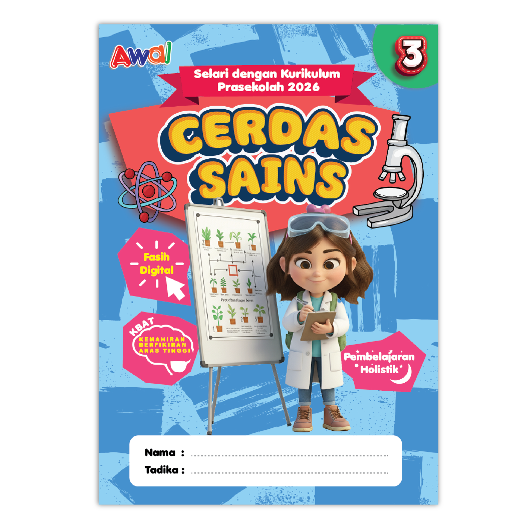 Buku Aktiviti Prasekolah Cerdas Sains 3 | Selari Kurikulum Prasekolah 2026