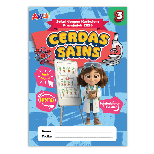 Buku Aktiviti Prasekolah Cerdas Sains 3 | Selari Kurikulum Prasekolah 2026