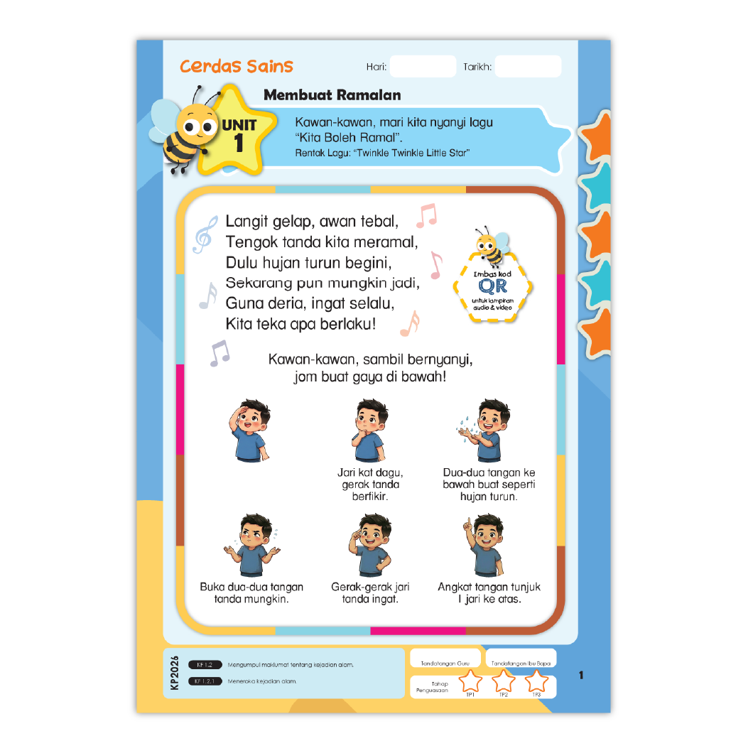 Buku Aktiviti Prasekolah Cerdas Sains 3 | Selari Kurikulum Prasekolah 2026