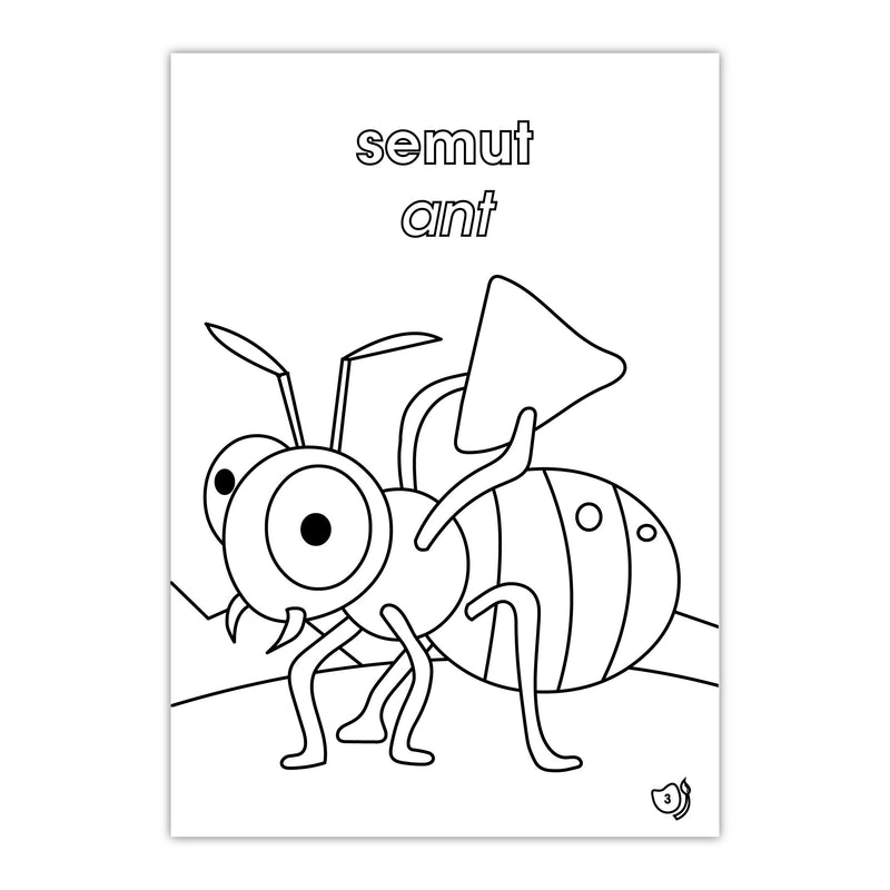 Buku Mewarna - Serangga & Haiwan Kecil