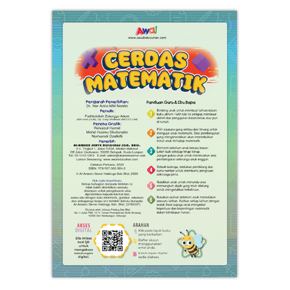 Buku Aktiviti Prasekolah Cerdas Matematik 3 | Selari Kurikulum Prasekolah 2026