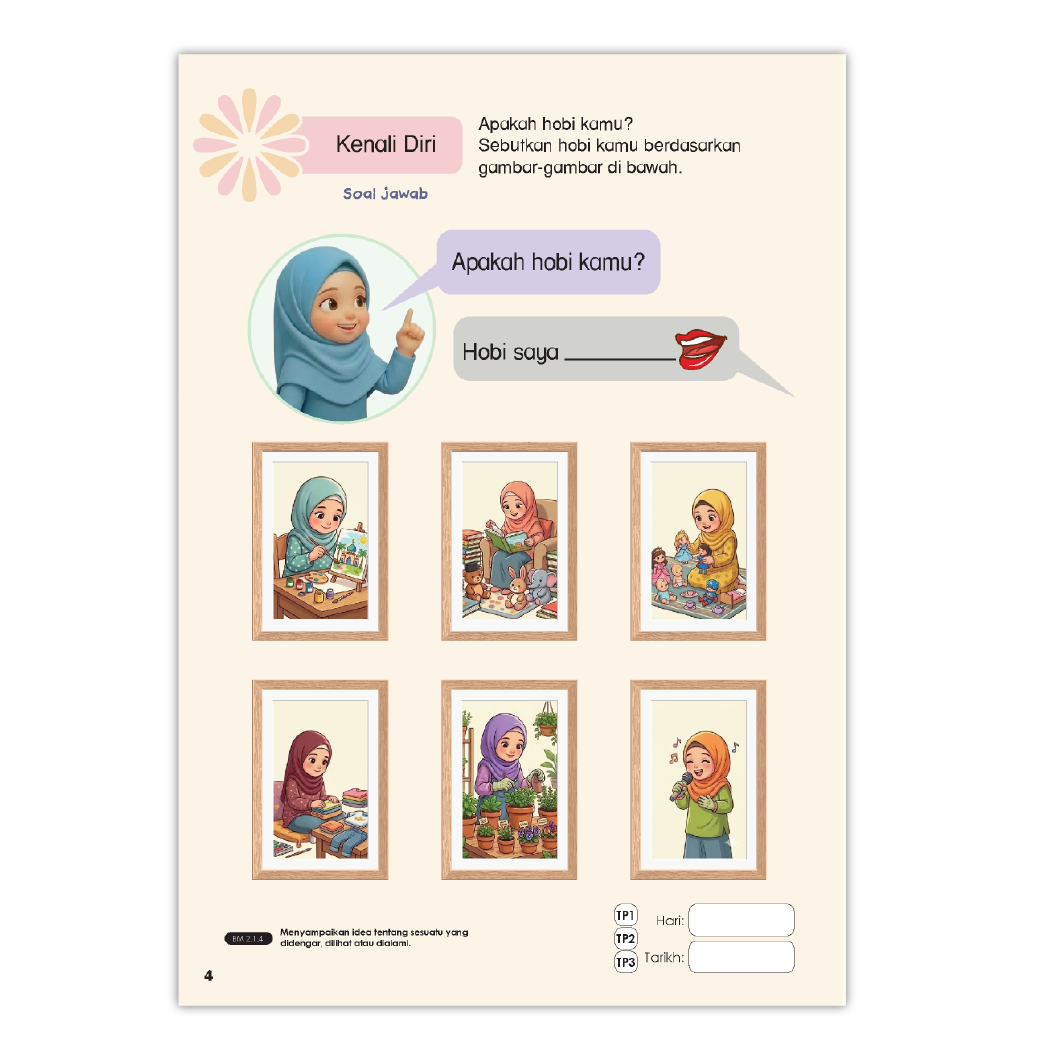 Buku Aktiviti Prasekolah Cerdas Bahasa Melayu 3 | Selari Kurikulum Prasekolah 2026