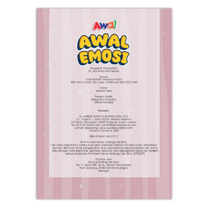 Buku Aktiviti Prasekolah Awal Emosi 1 | Selari Kurikulum Prasekolah 2026