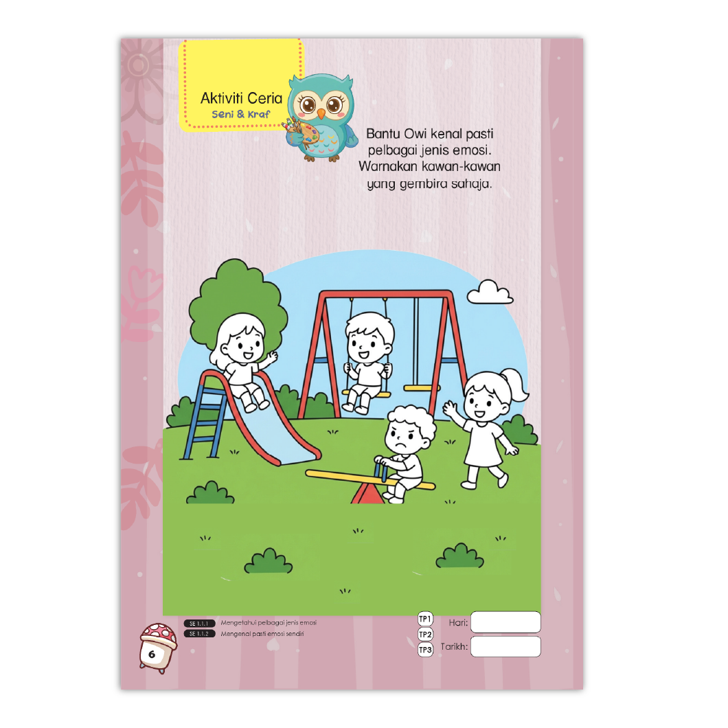 Buku Aktiviti Prasekolah Awal Emosi 1 | Selari Kurikulum Prasekolah 2026