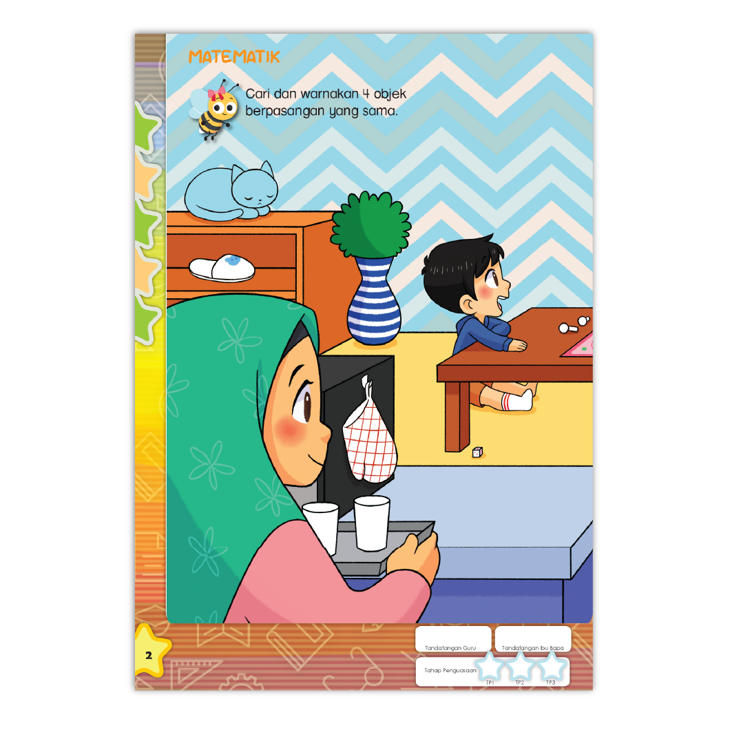 Buku Aktiviti Prasekolah Awal Matematik 1 | Selari Kurikulum Prasekolah 2026