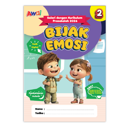 Buku Aktiviti Prasekolah Bijak Emosi 2 | Selari Kurikulum Prasekolah 2026