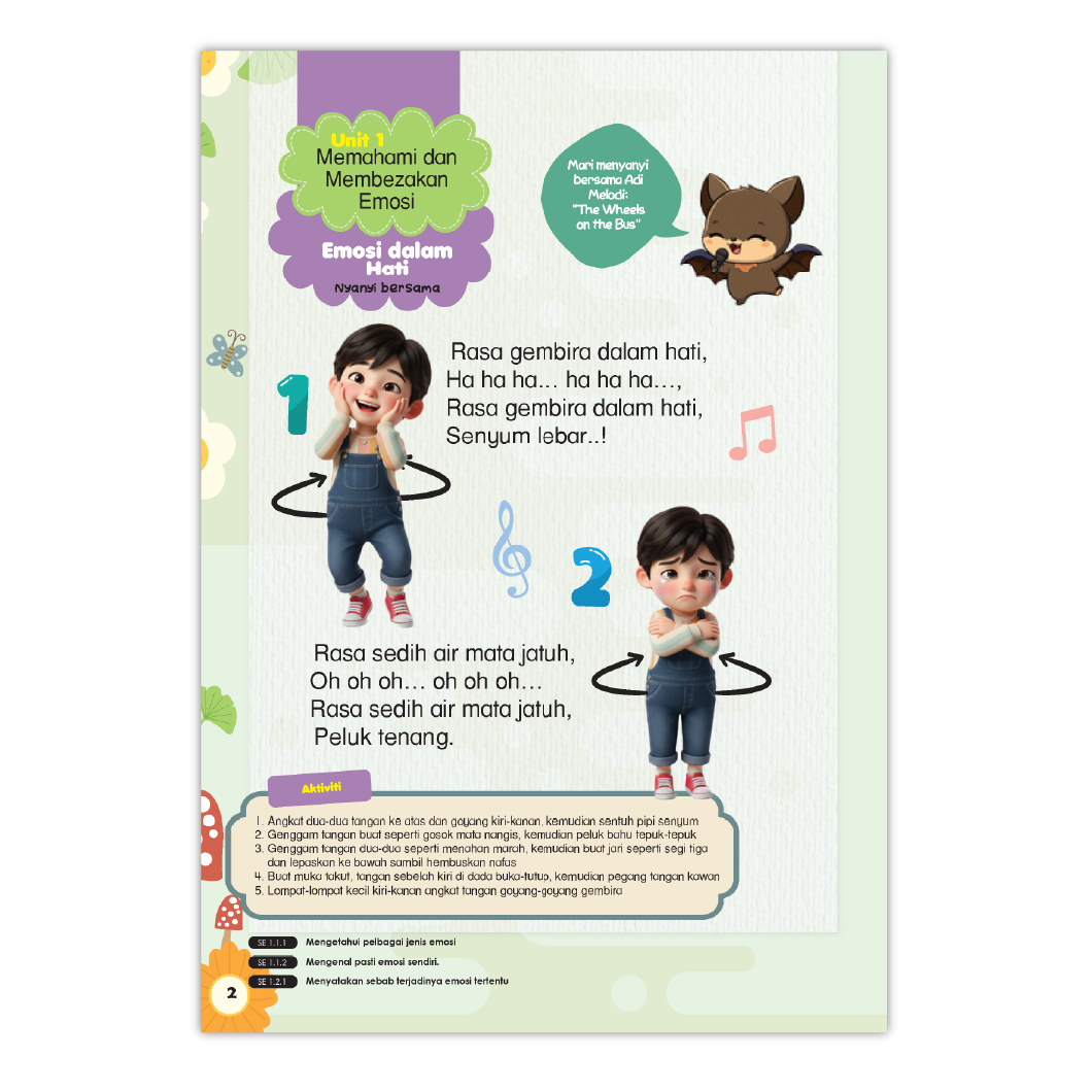 Buku Aktiviti Prasekolah Bijak Emosi 2 | Selari Kurikulum Prasekolah 2026