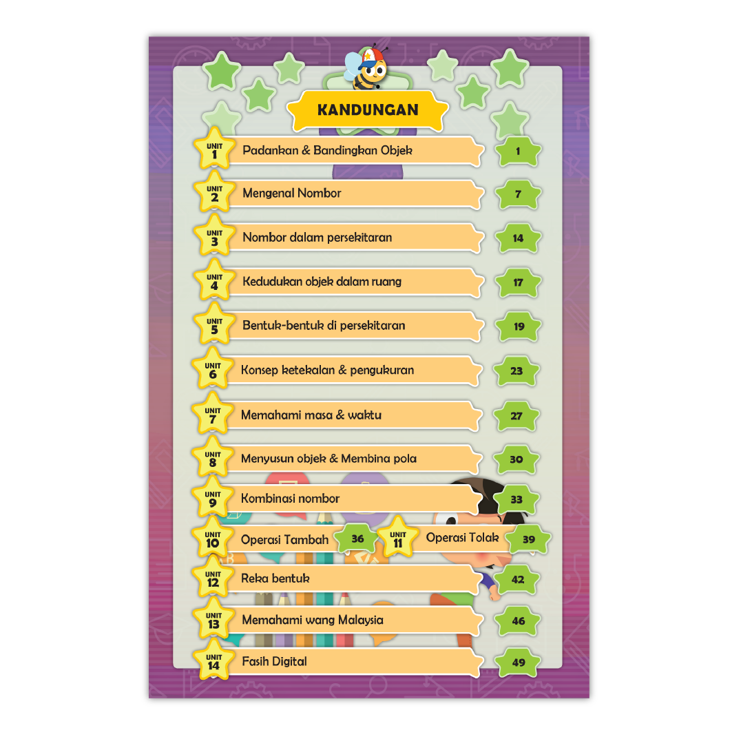 Buku Aktiviti Prasekolah Bijak Matematik 2 | Selari Kurikulum Prasekolah 2026