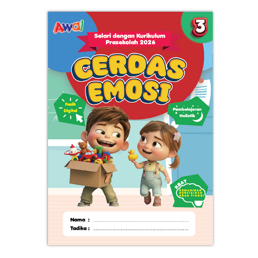 Buku Aktiviti Prasekolah Cerdas Emosi 3 | Selari Kurikulum Prasekolah 2026