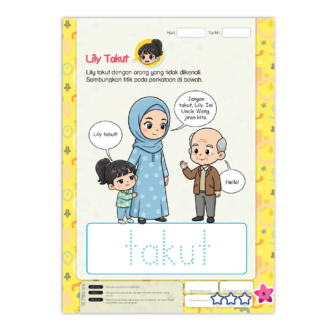 Buku Aktiviti Prasekolah Cerdas Emosi 3 | Selari Kurikulum Prasekolah 2026