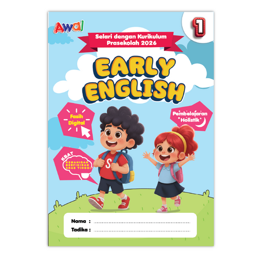 Buku Aktiviti Prasekolah Early English 1 | Selari Kurikulum Prasekolah 2026