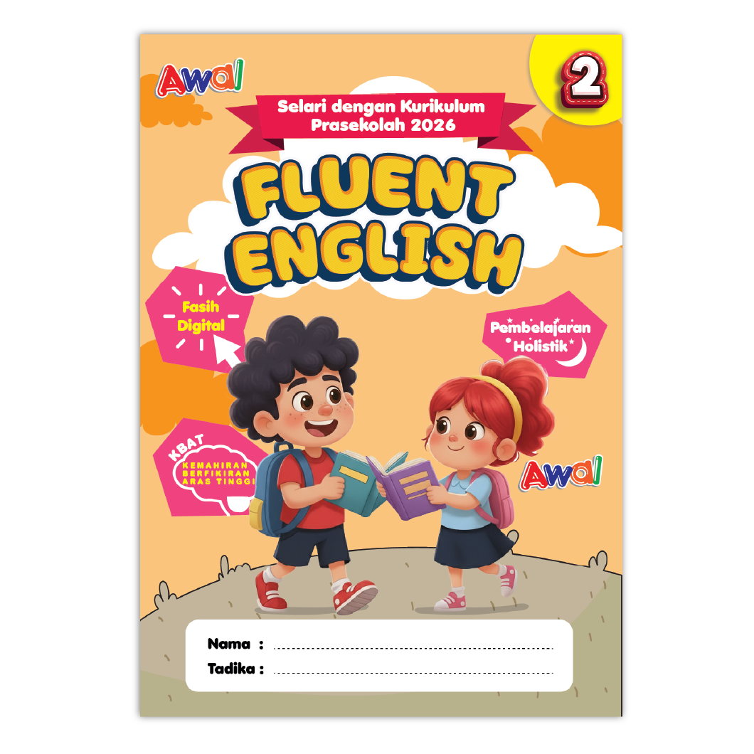 Buku Aktiviti Prasekolah Fluent English 2 | Selari Kurikulum Prasekolah 2026