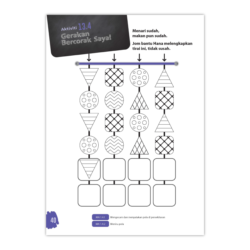 Matematik Awal Prasekolah 1 (4-6 Tahun) - Buku Aktiviti 1A