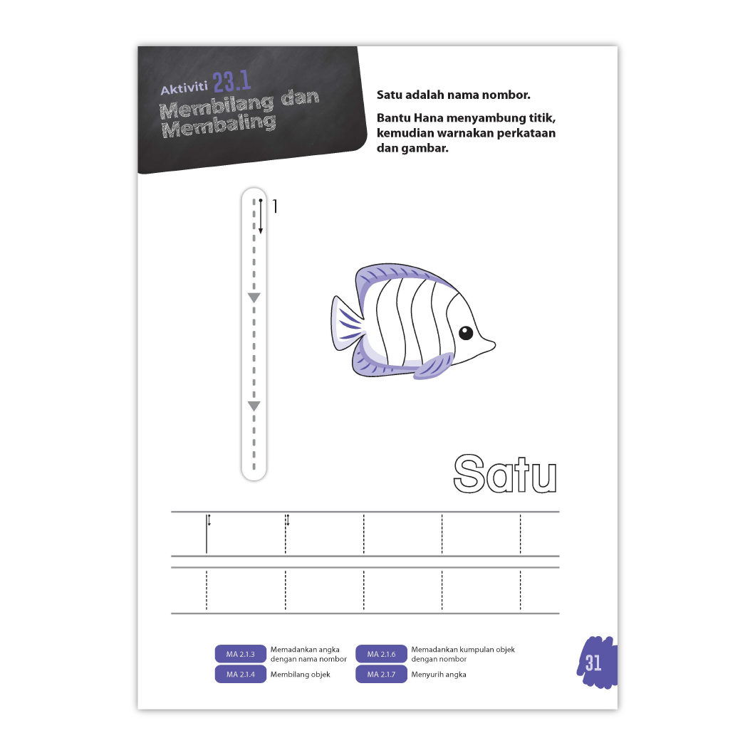 Matematik Awal Prasekolah 1 (4-6 Tahun) - Buku Aktiviti 1B