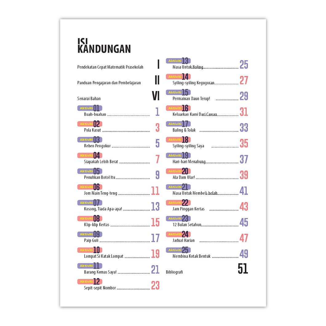 Matematik Awal Prasekolah 3 (4-6 Tahun) - Buku Teks 3